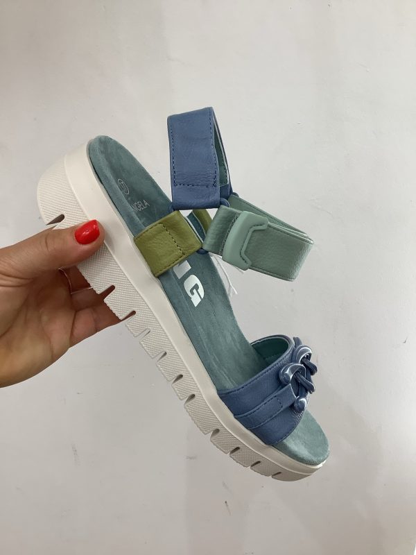 DANGELA DBZ28032 SANDALIA SPORT VELCRO Y CADENA JEANS