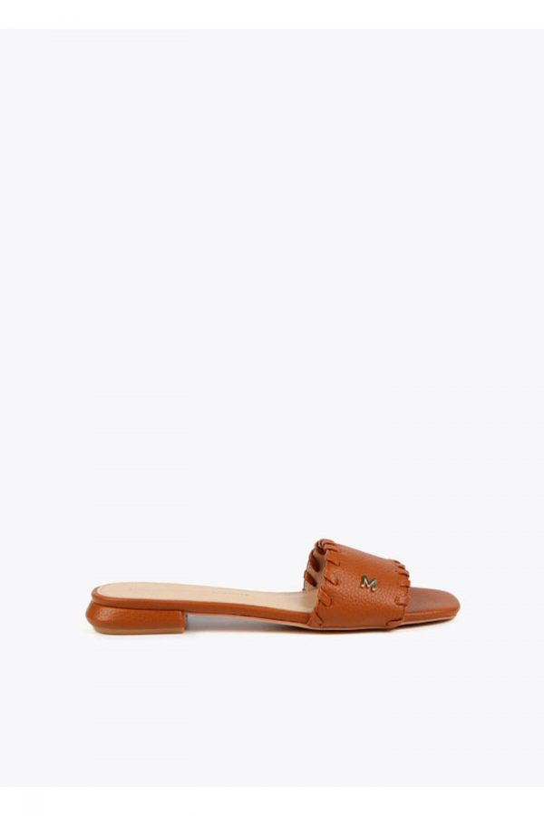 LOLA CASADEMUNT MS2505003 Sandalia pala con detalle trenzado MARRON