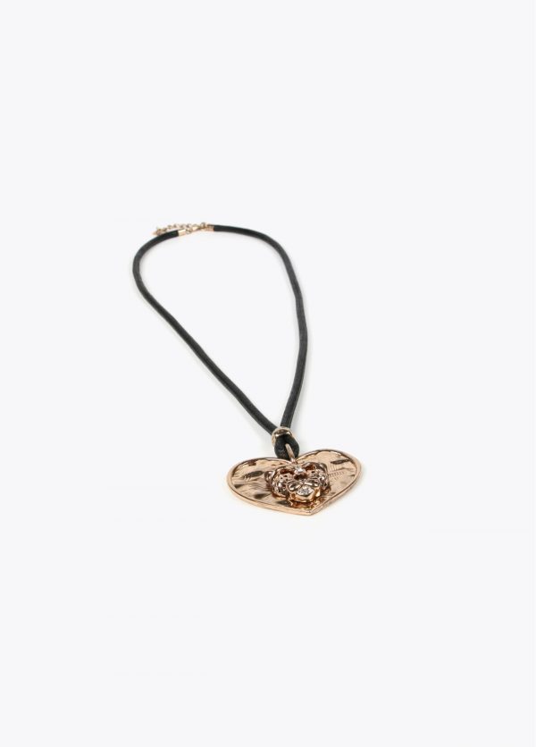 LOLA CASADEMUNT LS2503075 Collar pendant corazón y leopardo DORADO - Imagen 5