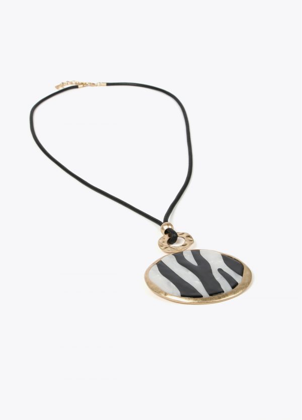 LOLA CASADEMUNT LS2503081 Collar pendant pieza zebra BLANCO-NEGRO - Imagen 5