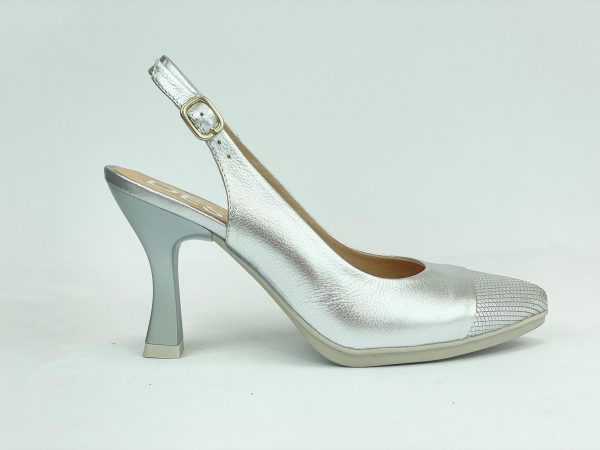 DESIREE SAMI18 Salon destalonado combinado tacon 7,5cm COMBINADO PLATA - Imagen 2