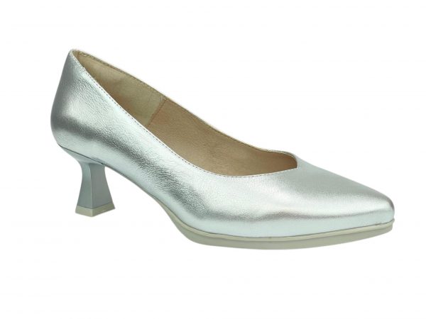 DESIREE MAIA40 Salon hueco pico tacon 4,5cm PLATA - Imagen 3