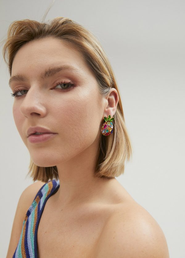LOLA CASADEMUNT LS2503037 Pendientes joya piña METAL-MULTICOLOR - Imagen 5