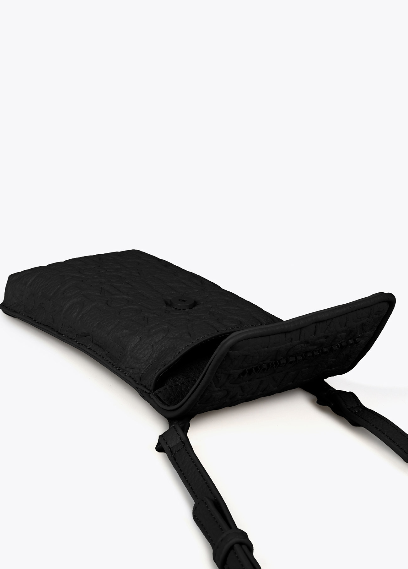 LOLA CASADEMUNT LS2512019 Porta movil efecto piel monograma NEGRO - Imagen 4