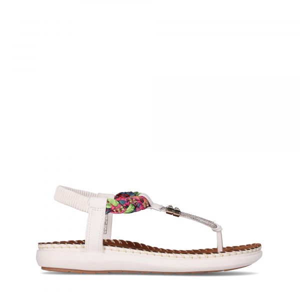 CHIKA10 CANELON 04 Blanco Sandalias Piel Vegana de Mujer Chika10 Plano