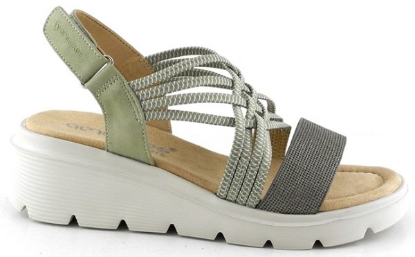 AMARPIES ABZ28603 SANDALIA CONFORT TIRAS CRUZADAS VELCRO VERDE