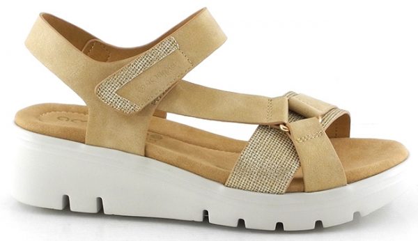 AMARPIES ABZ28613 SANDALIA CONFORT TIRAS CRUZADAS TAUPE