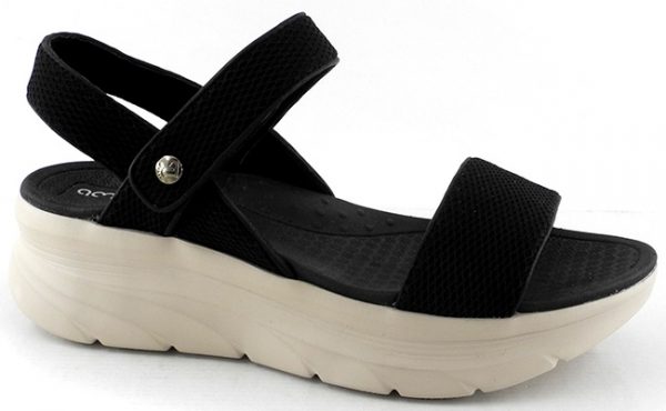 AMARPIES ABZ28651 SANDALIA CONFORT TEJIDO REJILLA NEGRO