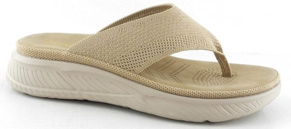 AMARPIES ABZ28661 ESCLAVA COMFORT CUÑA TRENZADA BEIG