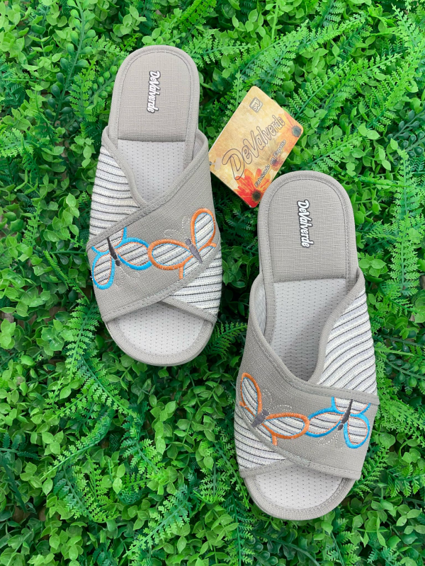 DEVALVERDE 1519 ZUECO FLORES GRIS