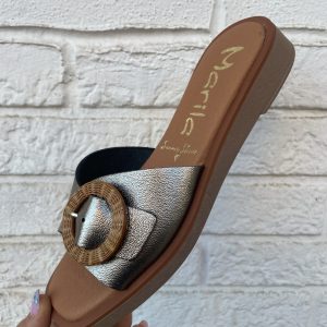 MARILA AYELEN LAZOS CUERO GRAIN ACERO