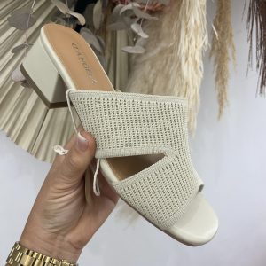 DANGELA DKO28163 SANDALIA MULE TEXTIL BEIG