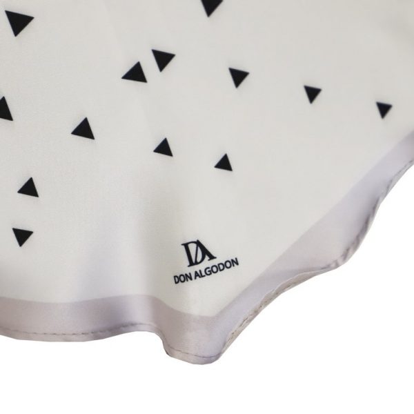 DON ALGODON 0RV9600000000 PAÑUELO BLANCO TRIANGULOS NEGROS - Imagen 4
