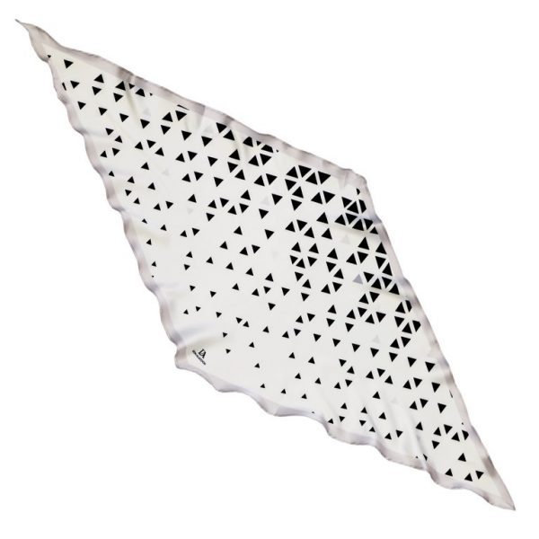 DON ALGODON 0RV9600000000 PAÑUELO BLANCO TRIANGULOS NEGROS - Imagen 5