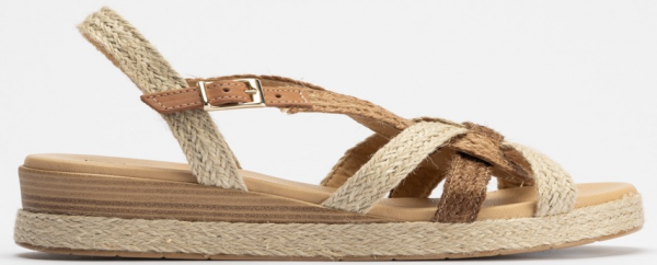 PITILLOS 10582  Sandalia de Tiras en Yute CUERO