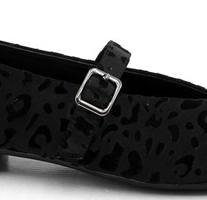 DANGELA DDN29001 BAILARINA HEBILLA PEOPARDO NEGRO