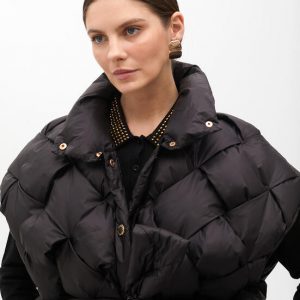 LOLA CASADEMUNT Chaleco acolchado trenzado NEGRO MF2501006