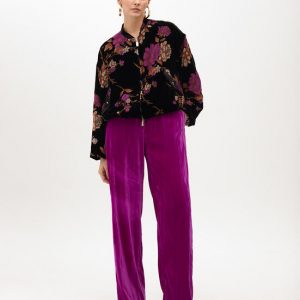 LOLA CASADEMUNT Bomber devoré velvet  ROSA-NEGRO MF2502016