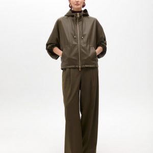 LOLA CASADEMUNT Bomber efecto piel KAKI MF2502019