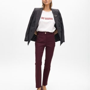 LOLA CASADEMUNT Pantalón bolsillo con  cremallera BURDEOS MF2514015