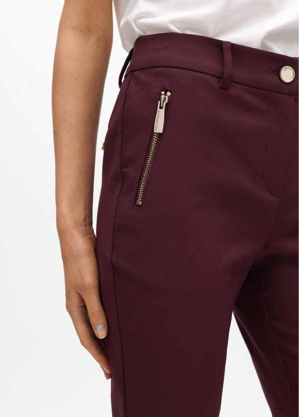 LOLA CASADEMUNT Pantalón bolsillo con  cremallera BURDEOS MF2514015 - Imagen 3