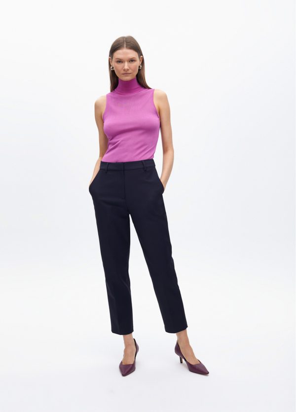 LOLA CASADEMUNT Pantalón con goma  logotipada NAVY MF2514010