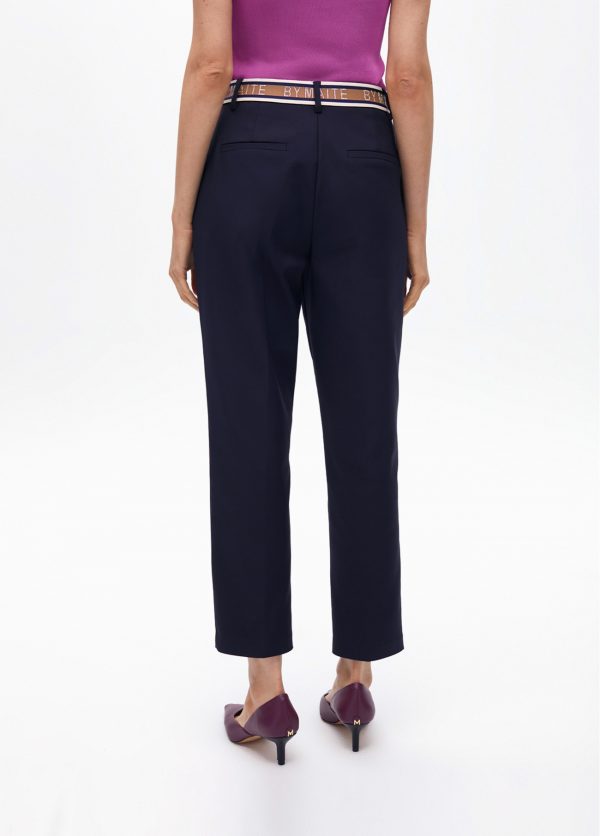 LOLA CASADEMUNT Pantalón con goma  logotipada NAVY MF2514010 - Imagen 3