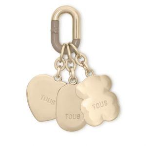 TOUS Pack de llaveros colgantes dorados Hold