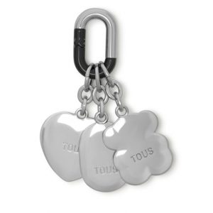 TOUS Pack de llaveros colgantes plateados Hold