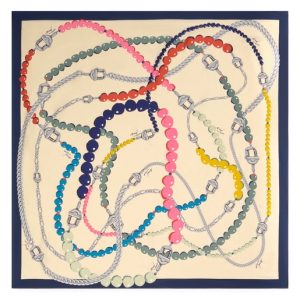 TOUS Pañuelo cuadrado azul marino TOUS Manifesto