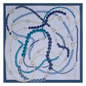 TOUS Pañuelo cuadrado azul piedra TOUS Manifesto