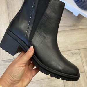 48H 524903 BOTIN NEGRO TACHAS ELASTICO LATERAL