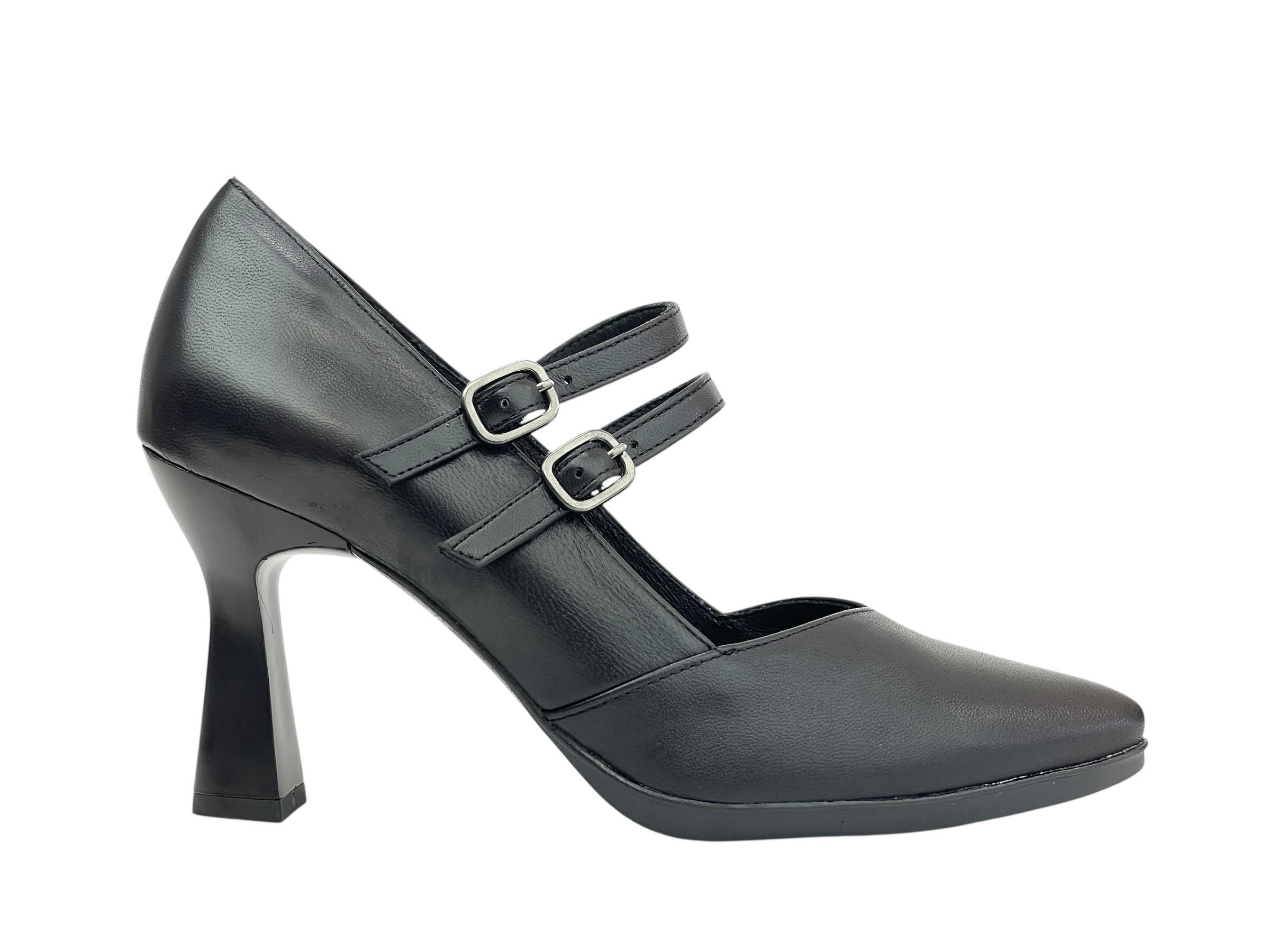 Desiree SAGA9 Salon vestir hueco en pico con doble correa VERONA NEGRO