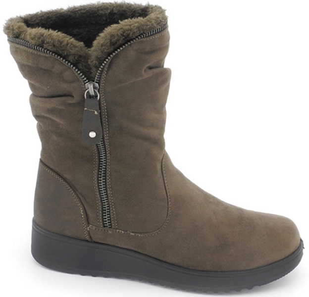 AMARPIES AJH27167 BOTA FORRO PELO/CREMALLERA LATERAL Taupe