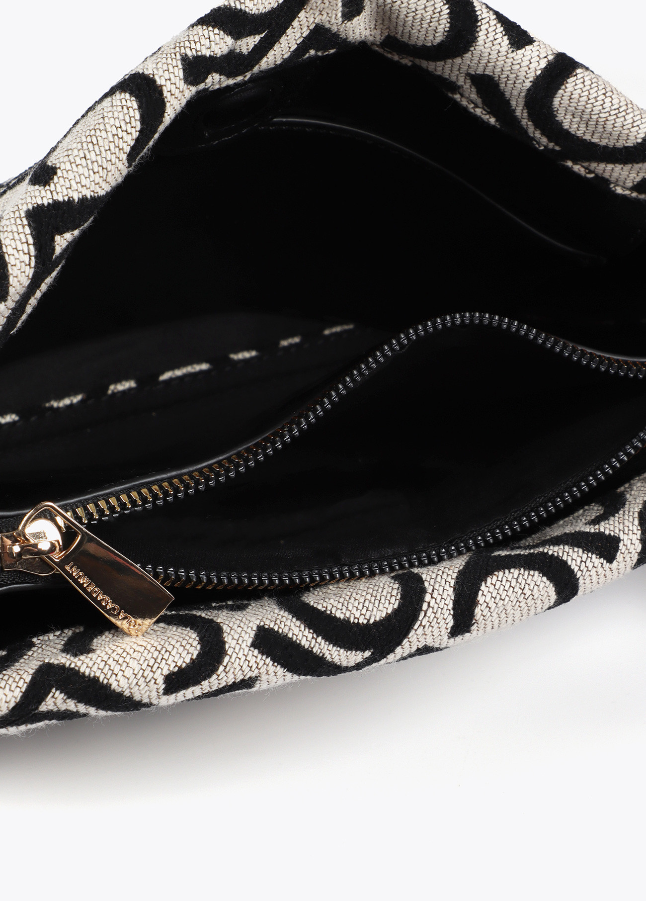 LOLA CASADEMUNT LF2504034 Shopper tejido jaquard lc flocado CRUDO-NEGRO - Imagen 3