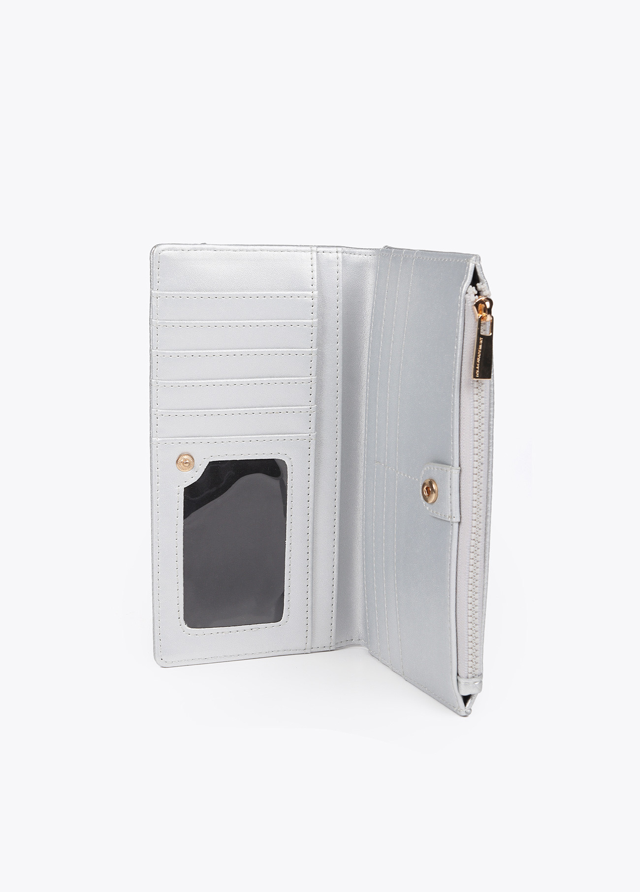 LOLA CASADEMUNT LF2512003 Billetero monograma rombos PLATEADO - Imagen 3