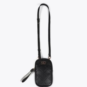 LOLA CASADEMUNT LF2512004 Bolsito movil monograma rombos NEGRO