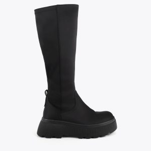 LOLA CASADEMUNT LF2505020 Bota alta con caña tipo calcetín NEGRO