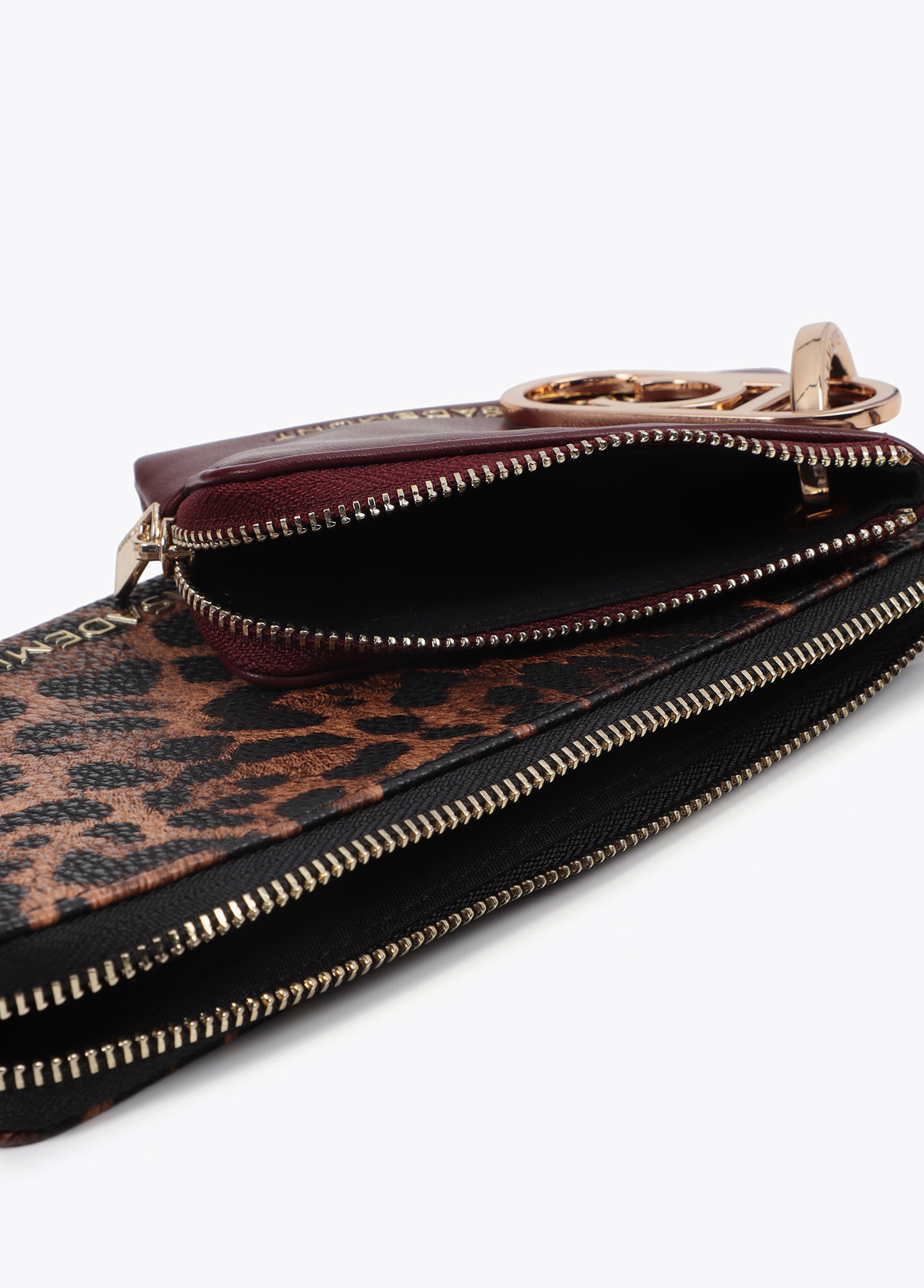 LOLA CASADEMUNT LF2513005 Cartera con monedero bicolor con logo ovalado MARRON-NEGRO - Imagen 3