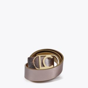 LOLA CASADEMUNT LF2506005 Cinturon reversible metalicos hebilla ovalada METAL-METAL