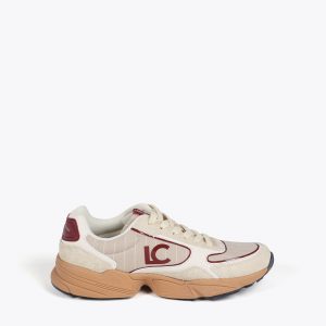 LOLA CASADEMUNT LF2505013 Deportiva con suela tipo running y combinación de diferntes tejidos y piel BEIGE