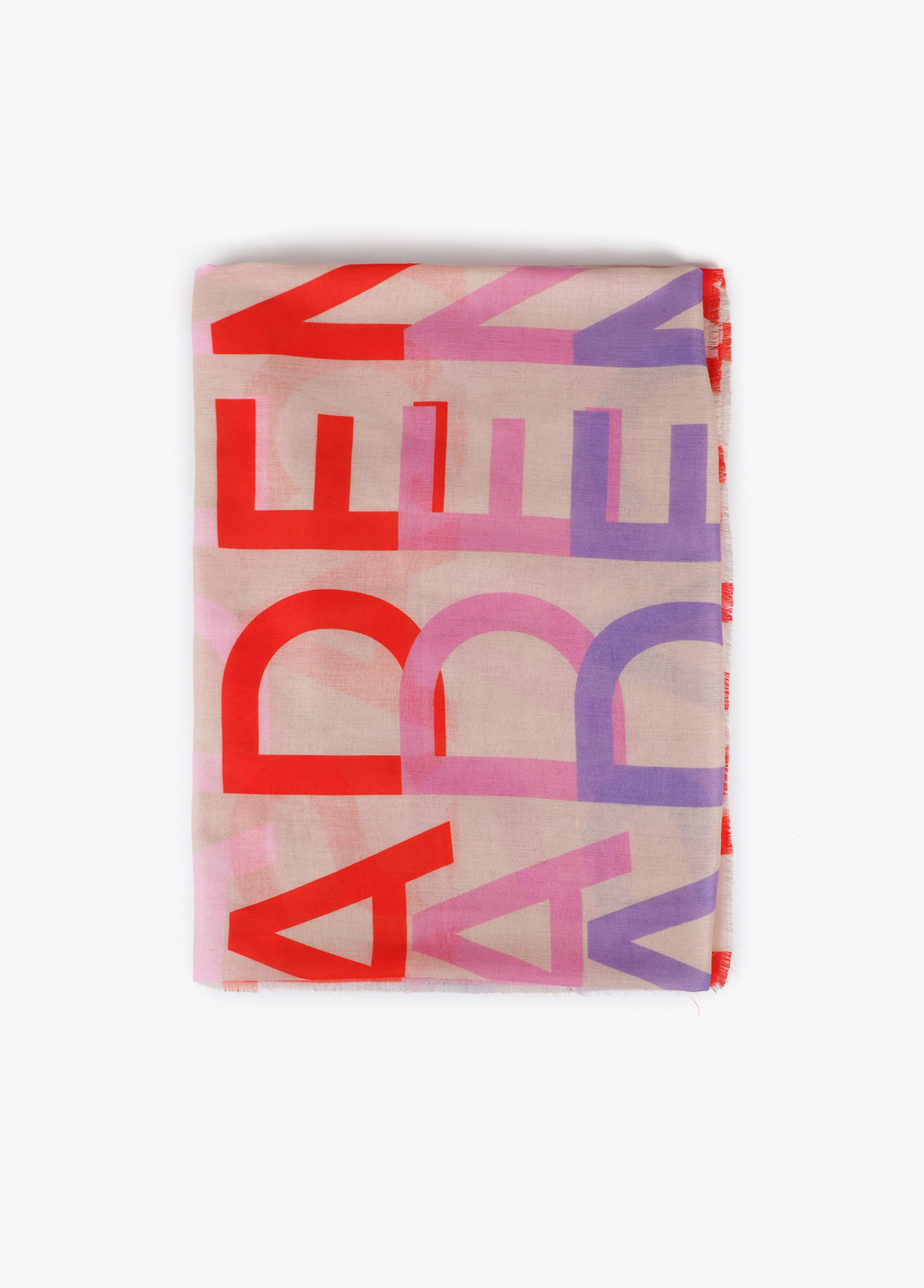 LOLA CASADEMUNT LF2507018 Foular logomania ROJO-LILA