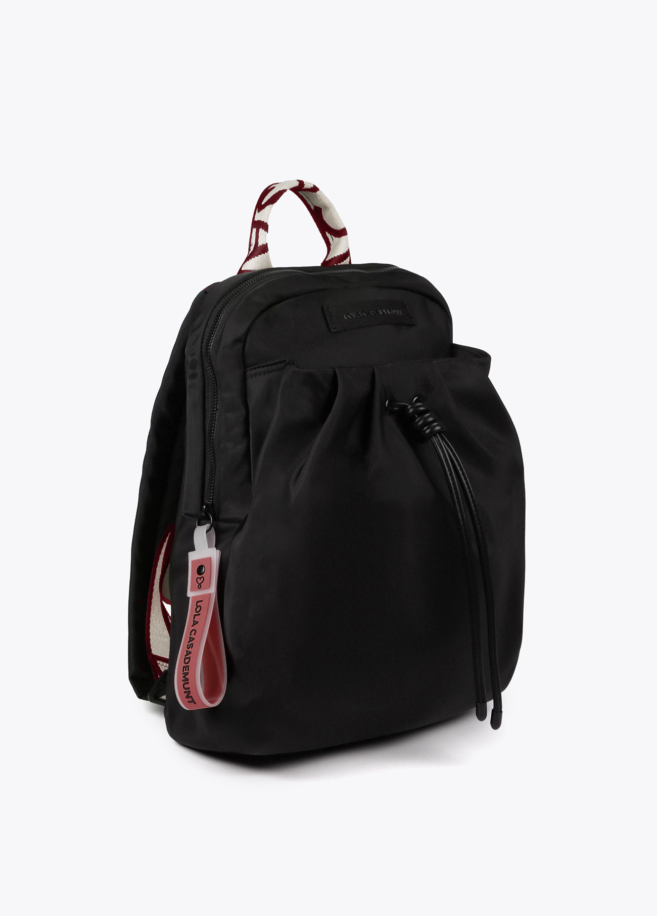 LOLA CASADEMUNT LF2504089 Mochila Nylon asas logotipadas a contraste NEGRO