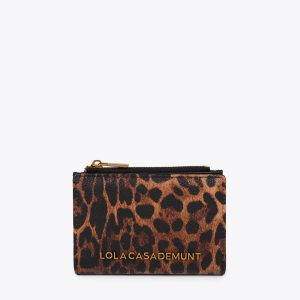 LOLA CASADEMUNT LF2512010 Monedero animal print MARRON-NEGRO