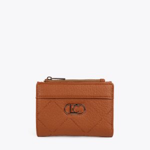 LOLA CASADEMUNT LF2512007 Monedero monograma rombos MARRON