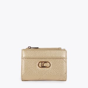 LOLA CASADEMUNT LF2512007 Monedero monograma rombos DORADO