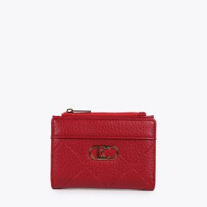 LOLA CASADEMUNT LF2512007 Monedero monograma rombos ROJO
