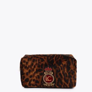 LOLA CASADEMUNT LF2512001 Neceser estampado animal print MARRON-NEGRO