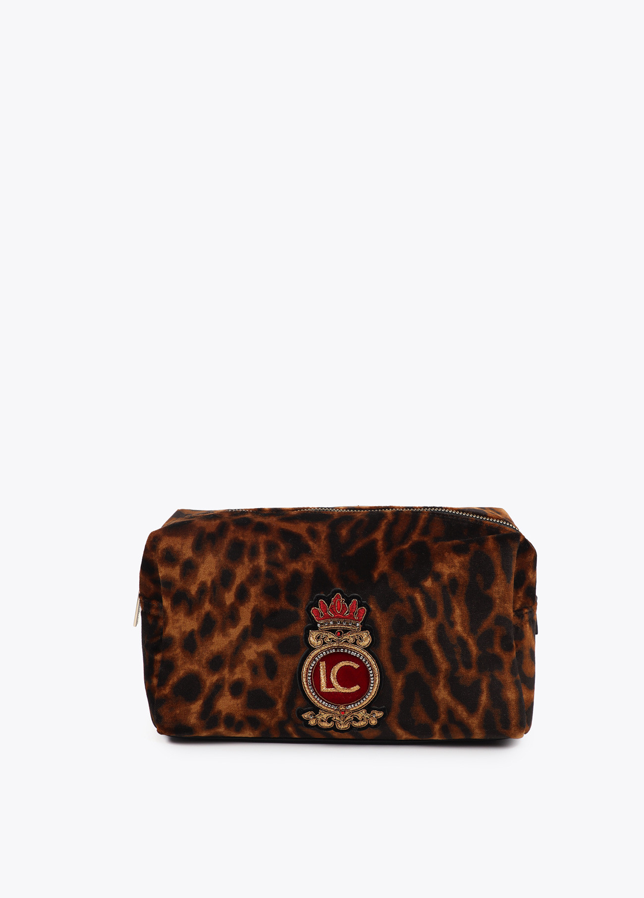 LOLA CASADEMUNT LF2512001 Neceser estampado animal print MARRON-NEGRO