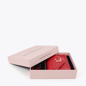 LOLA CASADEMUNT LF2513006 Monedero y llavero forrado LC ROJO-ROSA